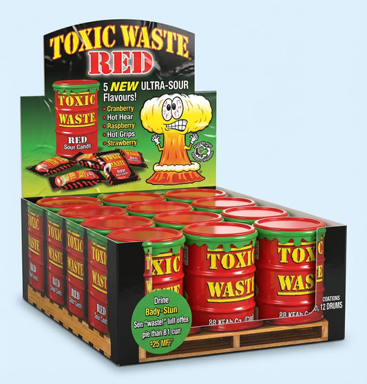 Toxic Waste Red Drums 12 Pack 504g