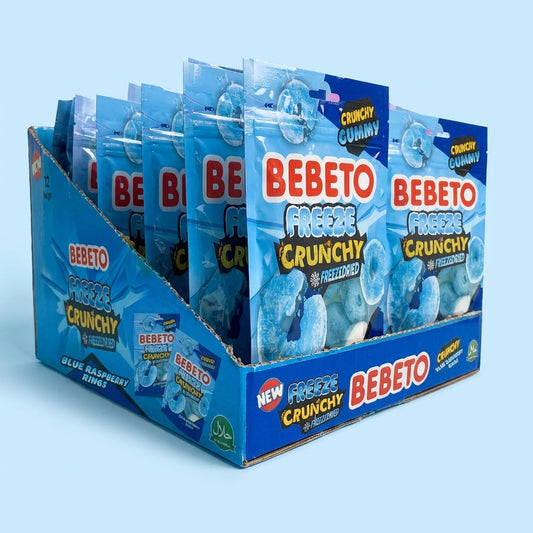 Bebeto Freeze Dried Blue Raspberry Rings 12 x 35g