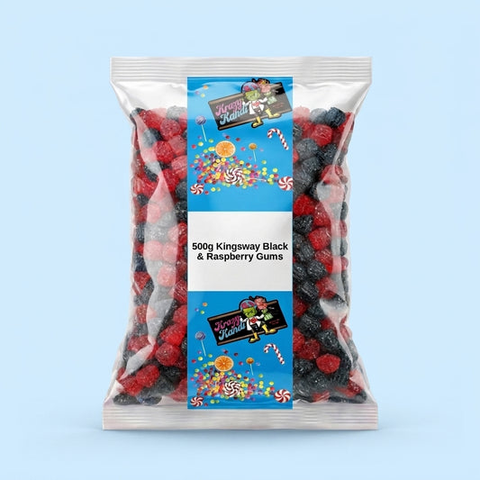 Krazy Kandi Black & Raspberry Gums 500g - Krazy Kandi Sweet Shop, Bootle Liverpool