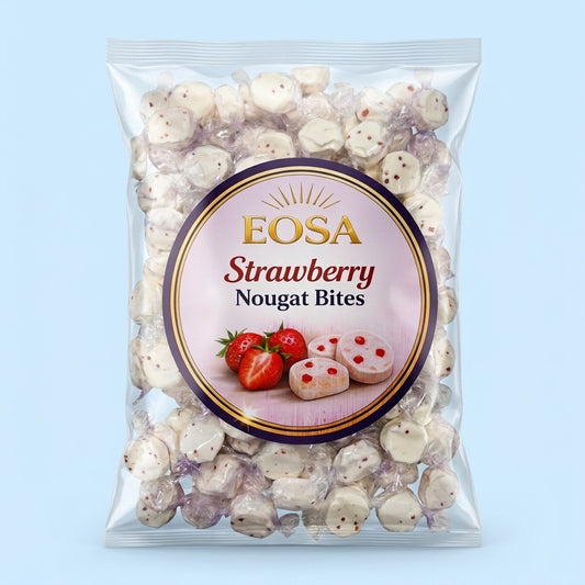 Krazy Kandi Eosa Strawberry Nougat Bites Individually Wrapped 1kg