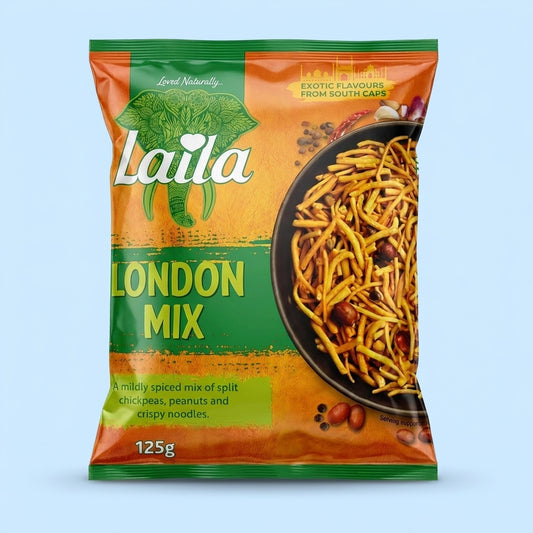 Laila London Mildly Spiced Mix of Split Chick Peas Peanuts and Crispy Noodles 3900g