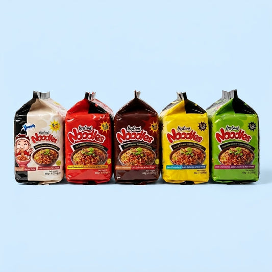 Yummys Instant Noodles Multi Flavour 5 Bags 25 Packs Spicy Chicken Beef Vegetable Curry 1625g