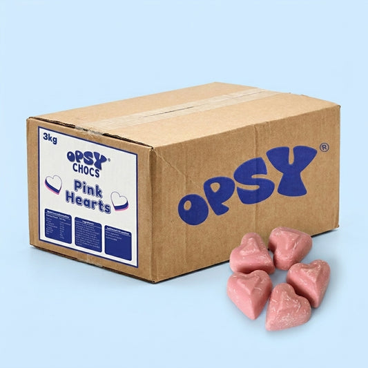Opsy Pink Chocolate Hearts Not Individually Wrapped 3kg