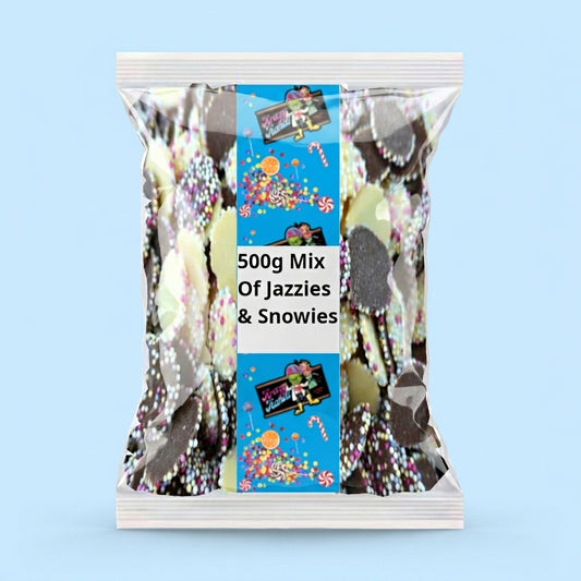 Krazy Kandi Mix of Jazzies & Snowies 500g bulk bag front view