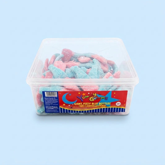 Krazy Kandi Giant Fizzy Pink and Blue Bottles 1kg - Krazy Kandi Sweet Shop, Bootle Liverpool