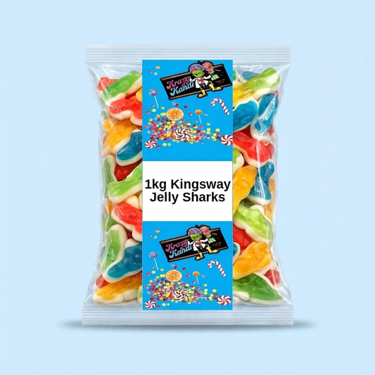 Krazy Kandi Jelly Sharks 1kg - Krazy Kandi Sweet Shop, Bootle Liverpool