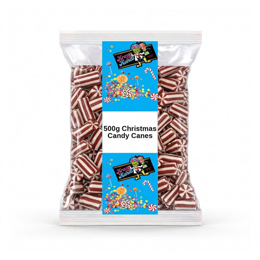 Krazy Kandi Christmas Candy Canes 500g View 2 - Krazy Kandi Sweet Shop, Bootle Liverpool