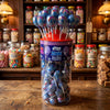 Vidal Blue Raspberry Zoom Lollipops 50 x 29g - illustrative lifestyle shot position 2