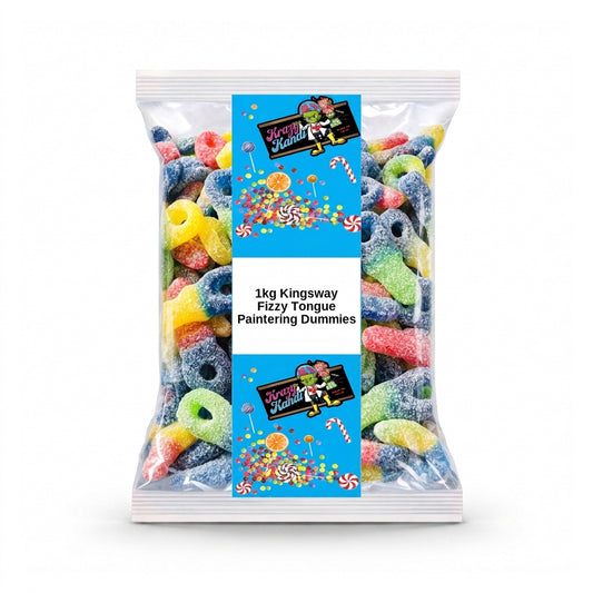 Krazy Kandi Fizzy Tongue Paintering Dummies 1kg View 2 - Krazy Kandi Sweet Shop, Bootle Liverpool