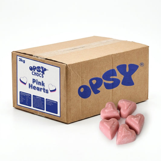 Opsy Pink Chocolate Hearts Not Individually Wrapped 3kg