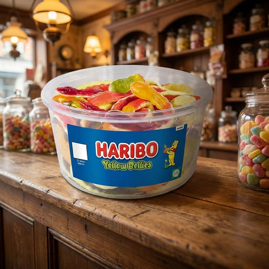 Haribo Yellow Bellies Tub 768g - illustrative lifestyle shot position 2