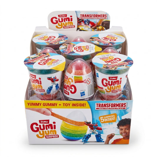 Zuru Gumi Yum Surprise Fizzy Gummy Sweets with Surprise Inside 18 x 22g