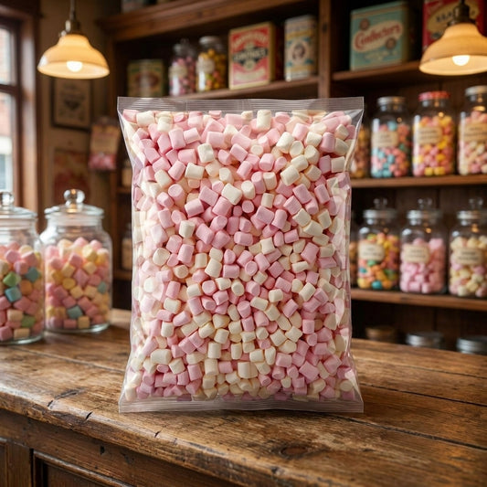Aladdins Pink & White Mini Mallows 1kg