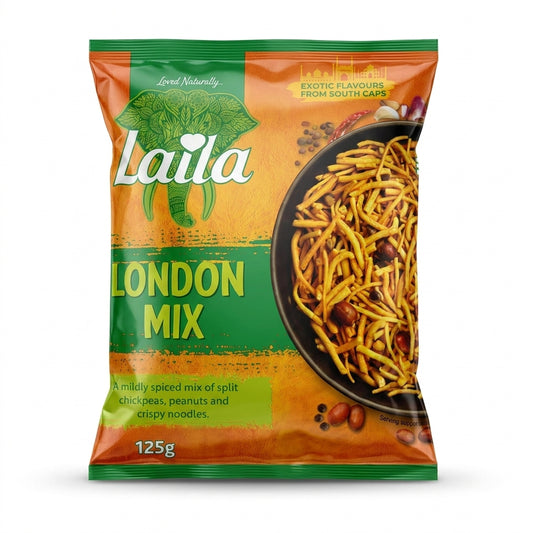 Laila London Mildly Spiced Mix of Split Chick Peas Peanuts and Crispy Noodles 3900g