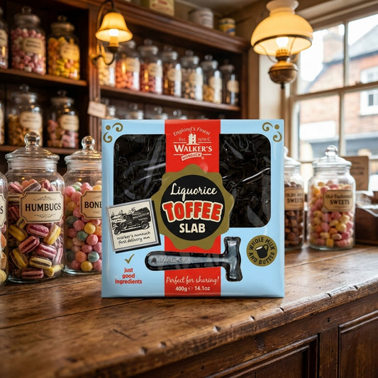 Walkers Nonsuch Liquorice Toffee Slab 400g - illustrative lifestyle shot position 2