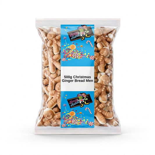 Krazy Kandi Christmas Ginger Bread Men 500g View 2 - Krazy Kandi Sweet Shop, Bootle Liverpool