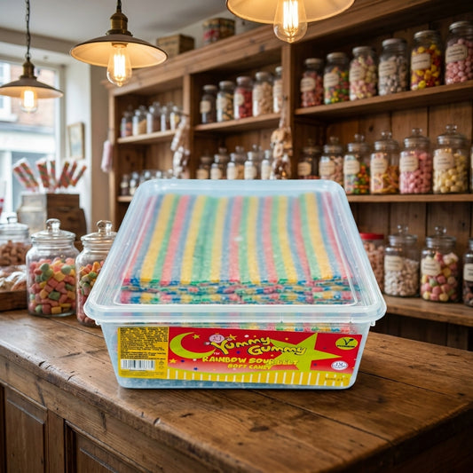 Yummy Gummy Rainbow Belts Tub 1.2kg - illustrative lifestyle shot position 2