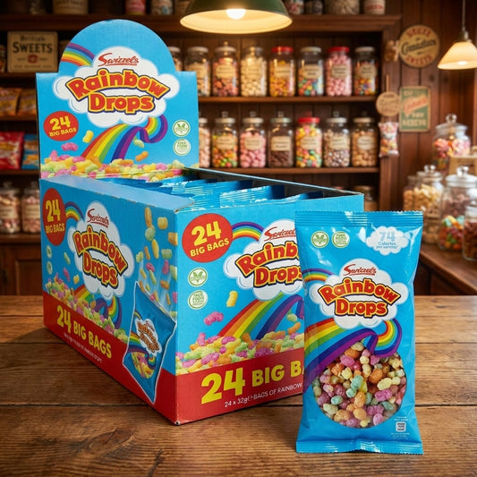 Swizzels Rainbow Drops 24x32g - illustrative lifestyle shot position 2