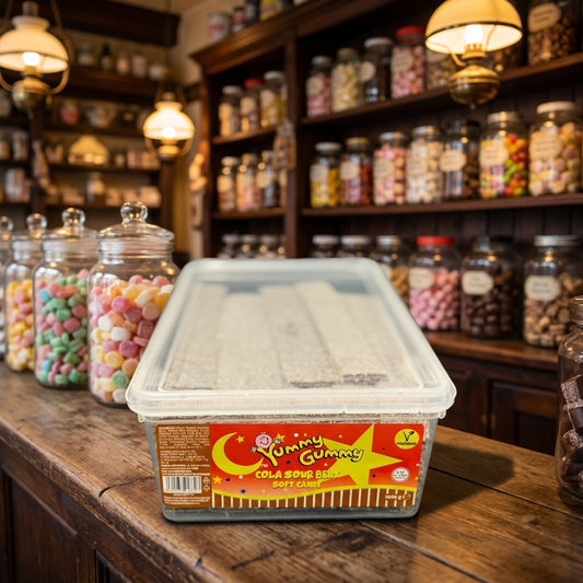 Yummy Gummy Cola Belts Tub 1.2kg - illustrative lifestyle shot position 2