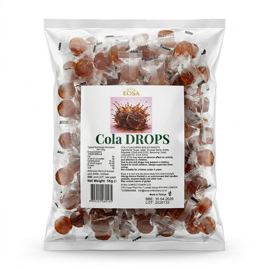 Krazy Kandi Cola Drops Hard Rock Candy Individually Wrapped 1kg
