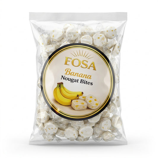 Krazy Kandi Banana Nougat Bites Individually Wrapped 1kg