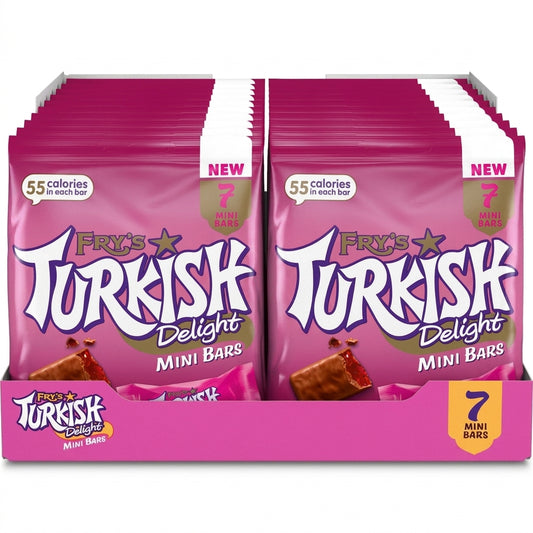 Frys Turkish Delights Mini Bars Bag 7 Bars Per Bag 2100g