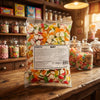 Bebeto Multi Coloured Hearts 2kg displayed on a traditional wooden counter in a classic British sweet shop setting
