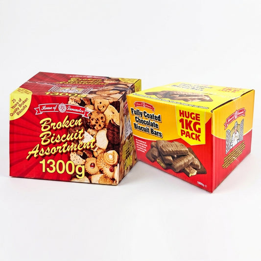 Close-up detail of House Of Lancaster Luxury Broken Assorted Biscuits & Fully Coated Broken 2300g confectionery