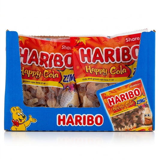 Haribo Happy Cola Zing Share Size Bags 1680g