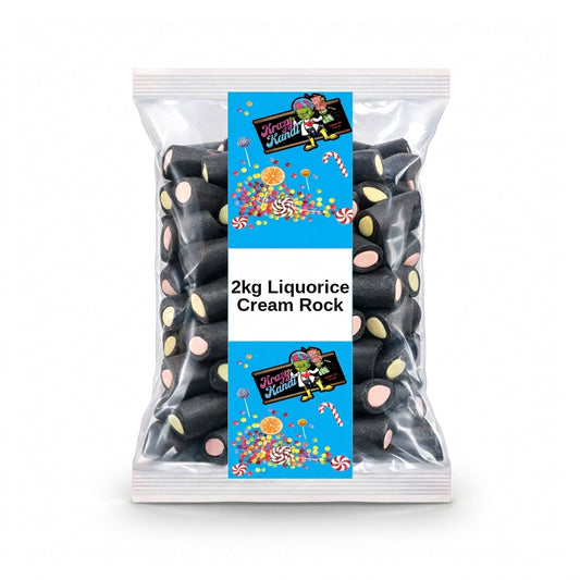 Krazy Kandi Liquorice Cream Rock 2kg View 2 - Krazy Kandi Sweet Shop, Bootle Liverpool