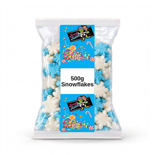 Krazy Kandi Snowflakes 500g View 2 - Krazy Kandi Sweet Shop, Bootle Liverpool