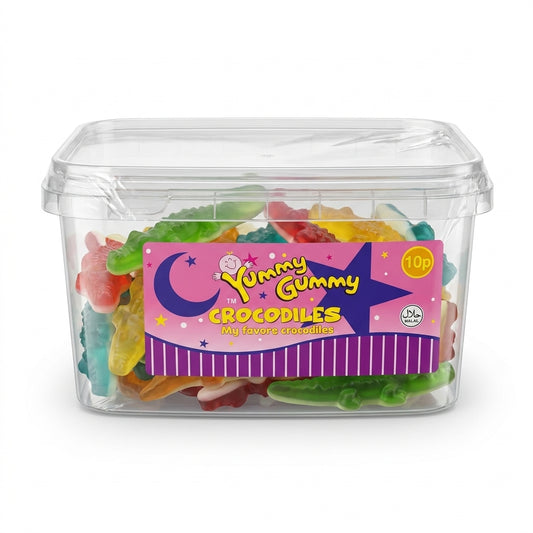Krazy Kandi Gummy Crocodiles Tub 1kg View 2 - Krazy Kandi Sweet Shop, Bootle Liverpool