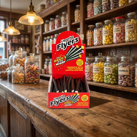 Stockleys Red Liquorice Flyers 40 Piece Box 697g - illustrative lifestyle shot position 2