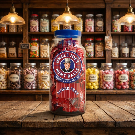 Uncle Joe's Sugar Free Mint Balls Jar 1400g - illustrative lifestyle shot position 2