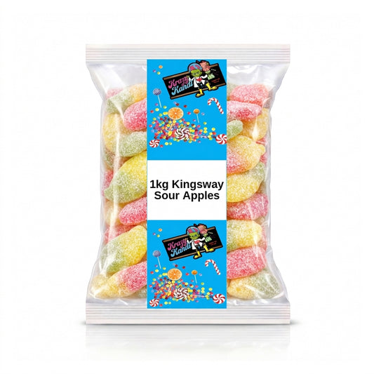 Krazy Kandi Sour Apples 1kg View 2 - Krazy Kandi Sweet Shop, Bootle Liverpool