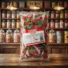 Bebeto Fizzy Cherries 2kg displayed on a traditional wooden counter in a classic British sweet shop setting