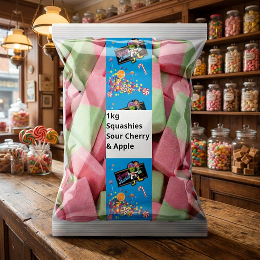 Krazy Kandi Sour Cherry & Apple Squashies 1kg - illustrative lifestyle shot position 2