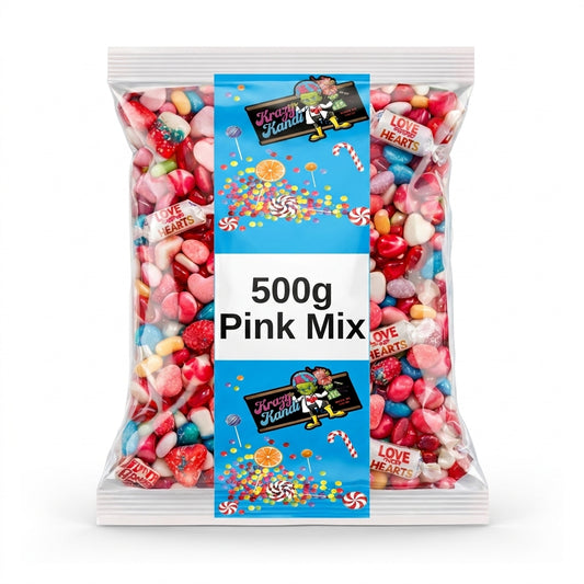 Krazy Kandi Pink Mix 500g View 2 - Krazy Kandi Sweet Shop, Bootle Liverpool