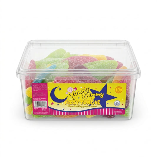 Krazy Kandi Yummy Gummy Fizzy Tongues 1kg View 2 - Krazy Kandi Sweet Shop, Bootle Liverpool