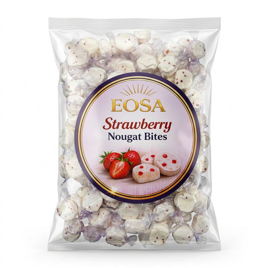 Krazy Kandi Eosa Strawberry Nougat Bites Individually Wrapped 1kg