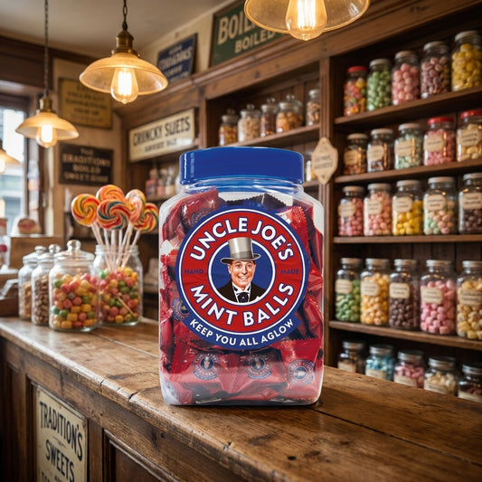 Uncle Joe's Mint Balls Jar 800g - illustrative lifestyle shot position 2