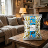 Haribo Fried Eggs 1kg on a coffee table in a cosy home living room setting