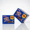 Two packs of House Of Lancaster Jaffa Cakes Mis-shapes 1kg commercial marketing layout on a reflective white surface