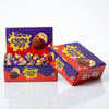 Two packs of Cadburys Creme Eggs 48 x 40g commercial marketing layout on a reflective white surface