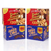 House Of Lancaster Luxury Broken Assorted Biscuits & Jaffa Cakes Broken 2300g floating in anti-gravity composition with loose sweets on blue background