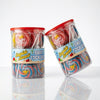 Krazy Kandi Seaside Swirl Rock Pop Mixed Flavours Cherry Cola Bubblegum Hard Rock Lollipops 1500g floating in anti-gravity composition with loose sweets on blue background