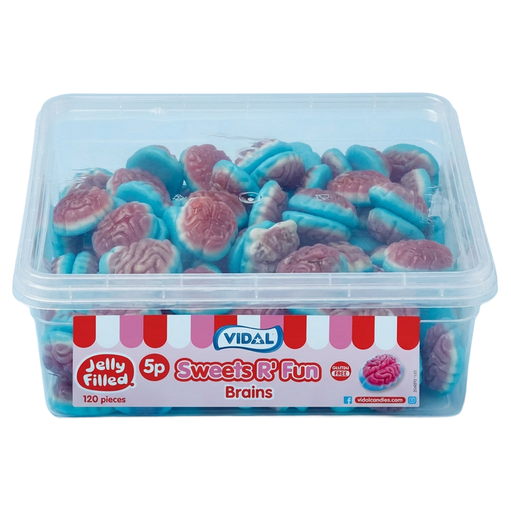 Vidal Jelly Filled Brains Tub 120 Pieces 780g Pick & Mix Sweets