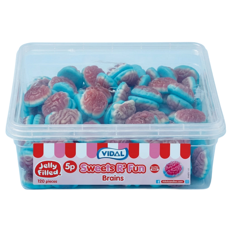 Vidal Jelly Filled Brains Tub 120 Pieces 780g Pick & Mix Sweets