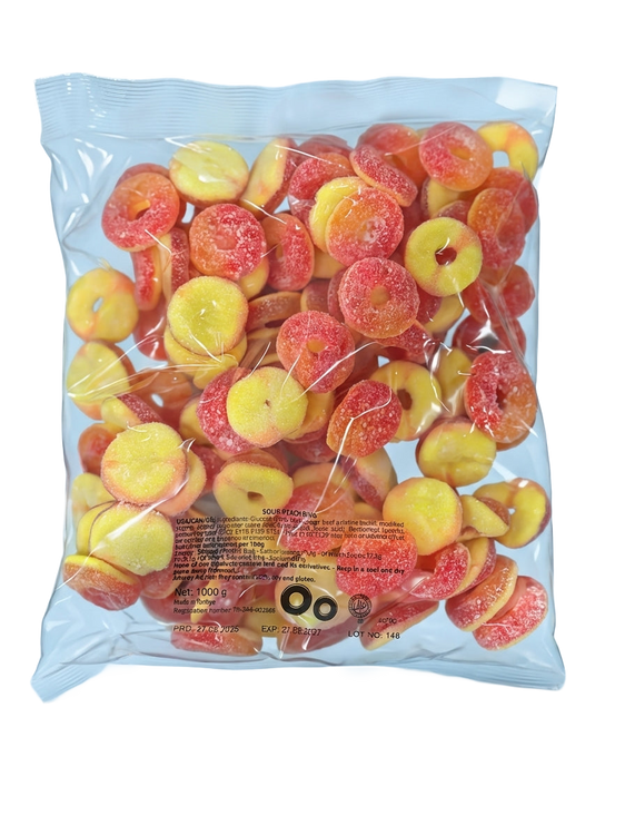 Aladdins Peach Rings 1kg Pick & Mix Bulk Sweets