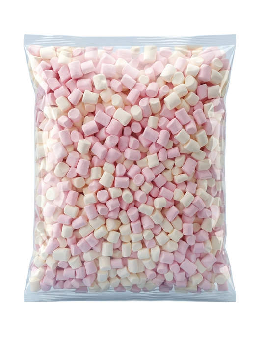 Aladdins Pink & White Mini Mallows 1kg Pick & Mix Bulk Sweets